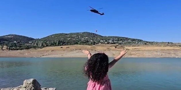 Minik Kızın Selamı Helikopter Pilotunu Mutlu Etti